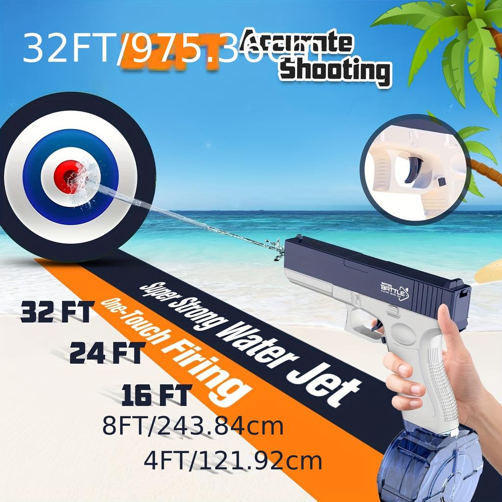 Электрический водяной пистолет-детская летняя уличная игрушка-водяной пистолет, высокое качество и большая емкость, перезаряжаемая игрушка