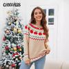 Зимний рождественский женский свитер с принтом рождественской елки, модный свитер