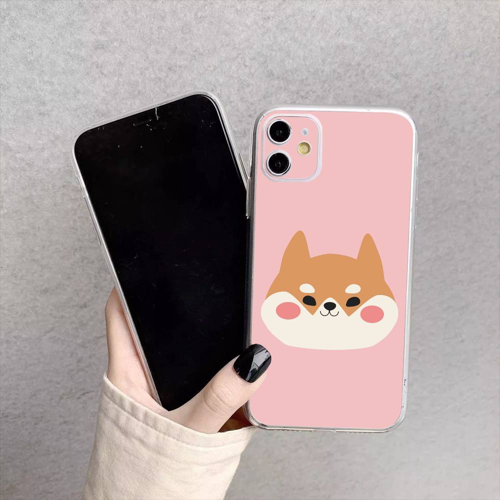 Милый корги Чехол для телефона iPhone17,16,15,14,13,12,11 Plus,Pro Max Мягкий прозрачный чехол
