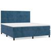 3143041 vidaXL Divan-lit Et Matelas Bleu Foncé 180x200cm Velours