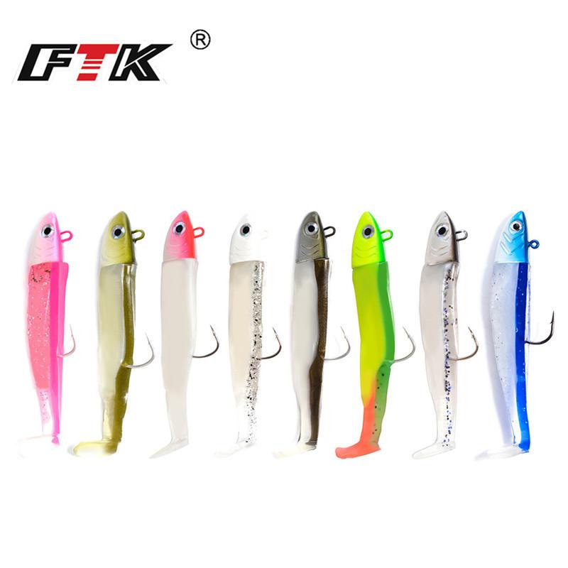 FTK Рыболовная приманка с черной джиг-головкой Minnow, мягкая приманка для щуки, 5 г/12 г/25 г, мягкая приманка для ловли окуня, сельди, приманка для лодки, двора, окуня