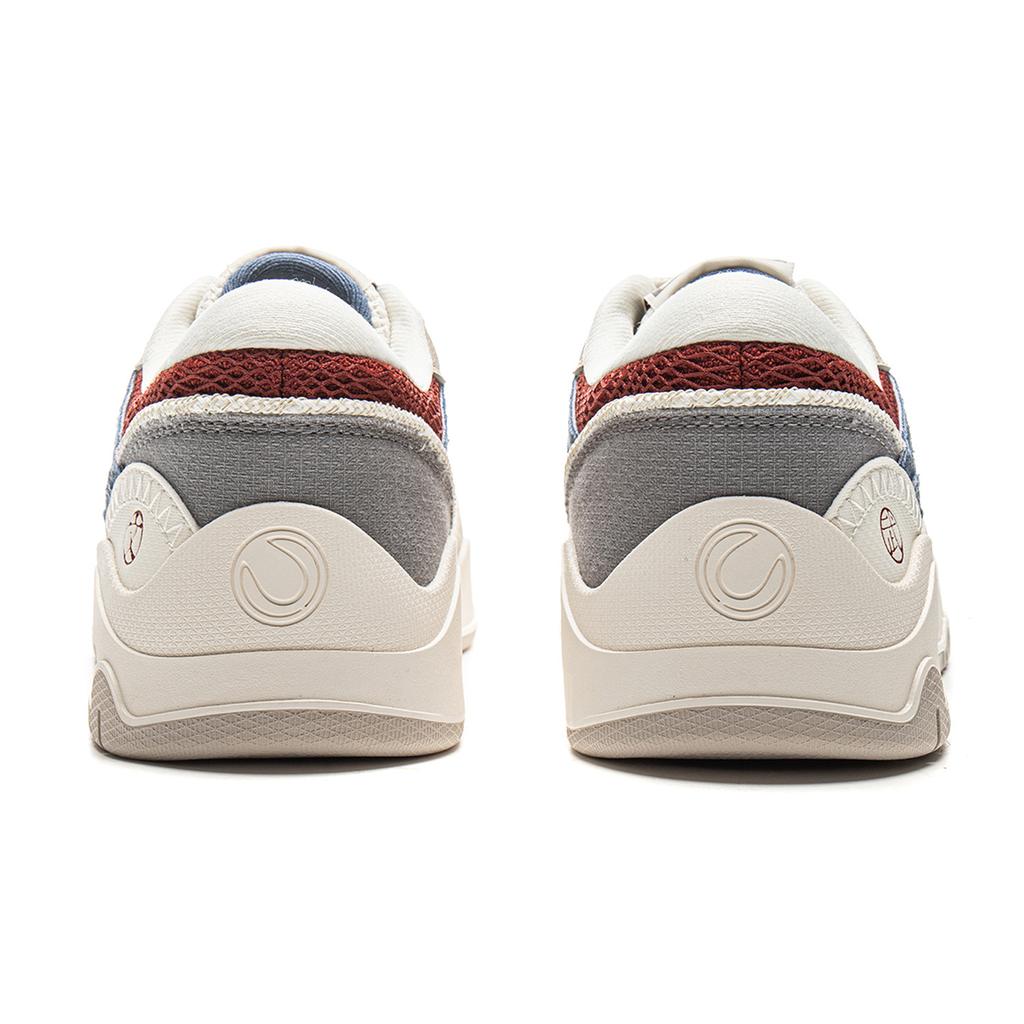 Li Ning Moon White 3 Versatile Retro Fashion Classic Trend Thick Sole Sneakers Non-Slip Shock Absorbing Wear-Resistant Low-Top Skate Shoes AGCV077-14