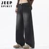 JEEP SPIRIT Мужские осенне-зимние джинсы прямого кроя с широкими штанинами