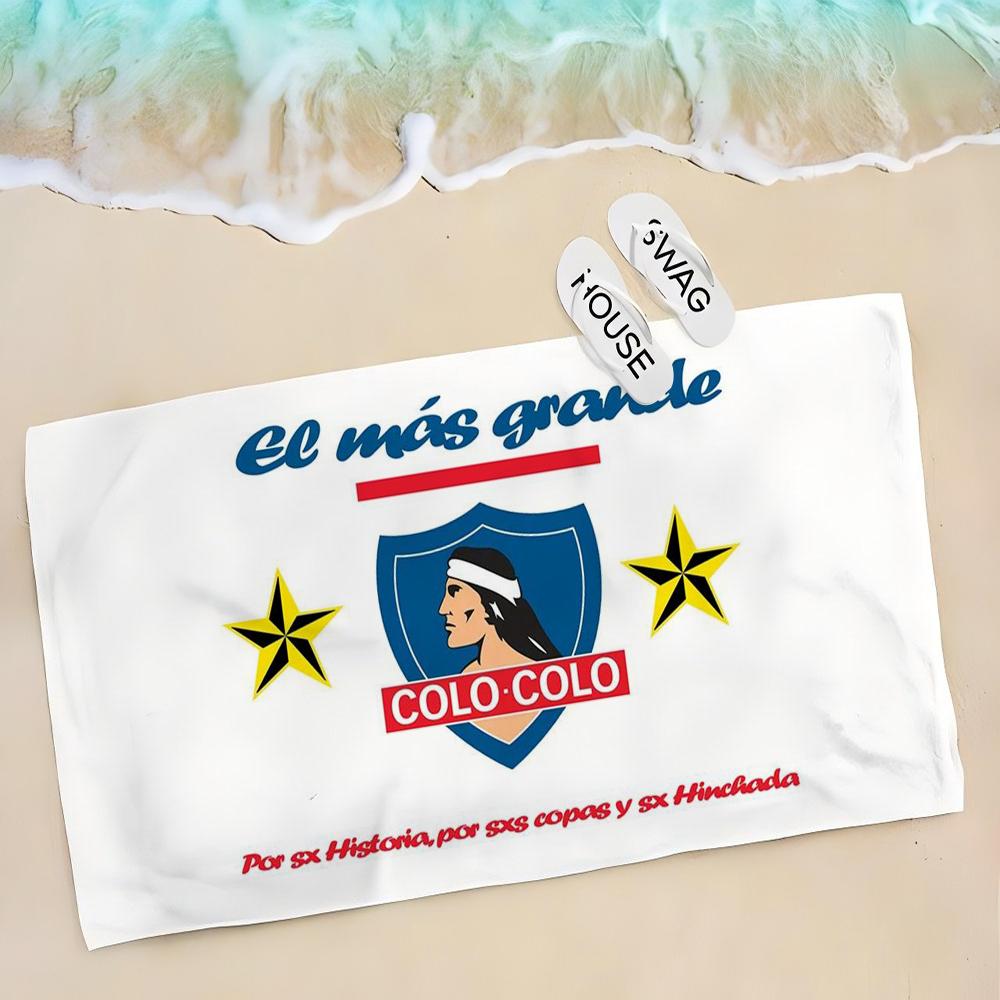 1 шт. Полотенце Social Y Deportivo Colo-Colo Детское пляжное полотенце Летнее полотенце для плавания и душа Товары для ванной