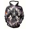 Men's Hoodie Retro Skull 3d Print Hooded Sweatshirt Spring Long Sleeve Hoodie Oversized Clothing Fashion Street Sportshiort