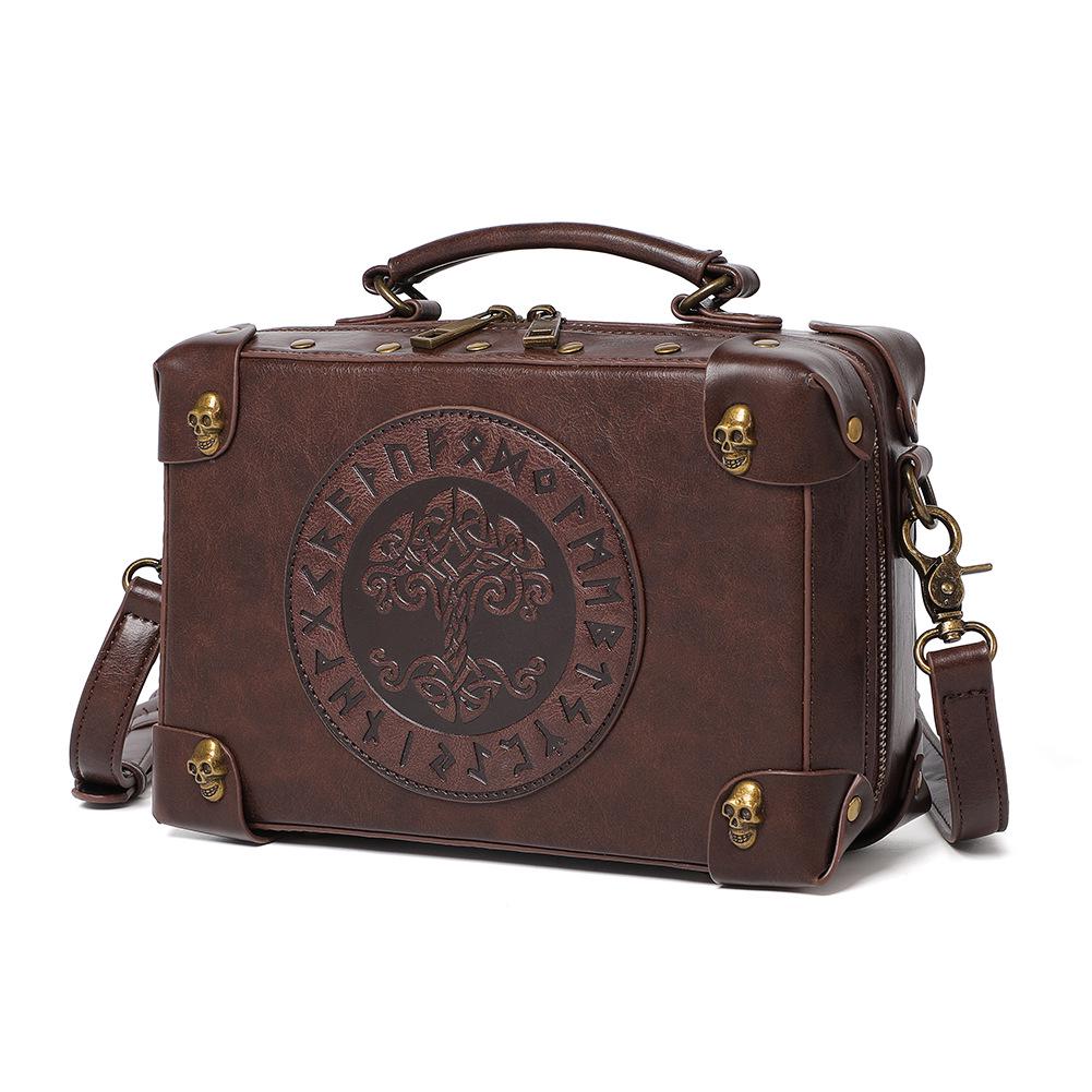 Women's 2024 Punk Retro Embossed Crossbody Bag - European & American Style