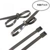 100Pcs CS Electrical Wire ties Zip Tie Double Flex Tie Band Cable Ties Fasten Loop