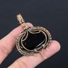 Черный драгоценный камень оникс чистая медная проволока обернутая ювелирные изделия ручной работы кулон