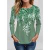 2024 Women's T Shirt Tee Floral Print Long Sleeve Basic Sweatshirt Fashion Round Neck Regular Fit Floral Painting Spring & Fall