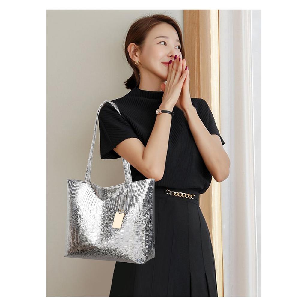 Женская ретро-сумка - Сумка кроссбоди/на плечо большой вместимости, Элегантная декоративная сумка с металлическими элементами, Женский кошелек, Ретро-кошелек, Рабочая сумка