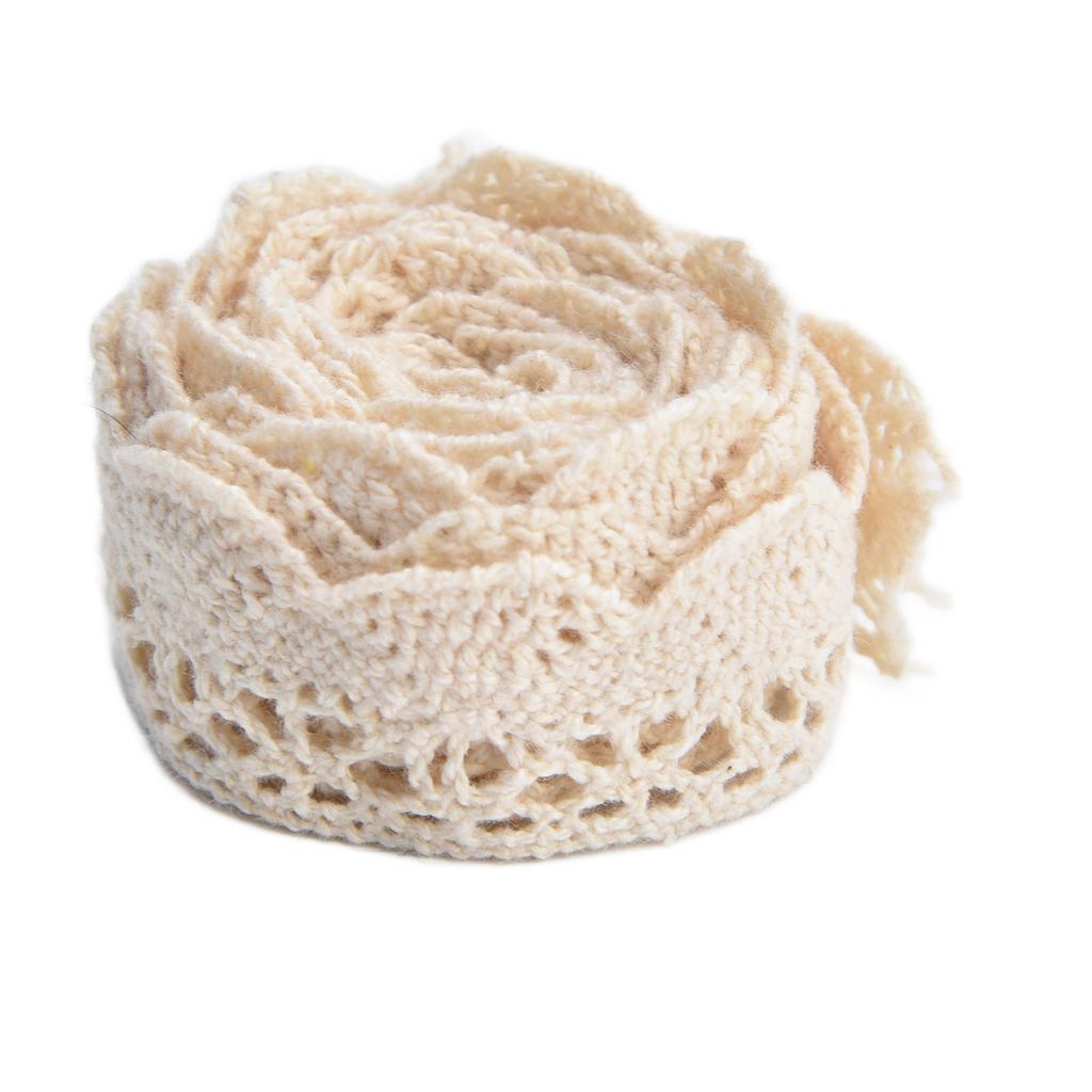Lace Ribbon DIY Cotton Net 2cm Width 20 Yards Elegant Fabric Lace Trim for Curtain Clothes