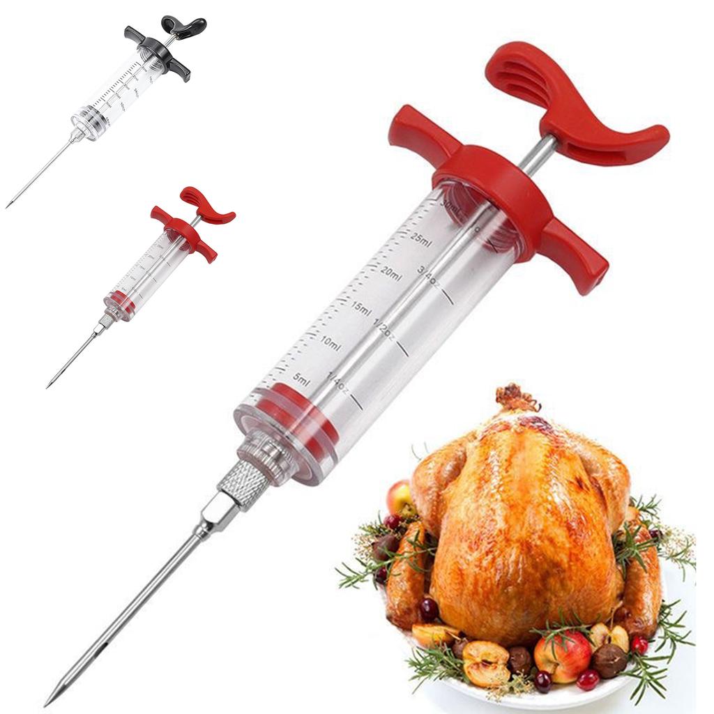 Kitchen Seasoning Syringe Turkey Needle Marinade Syringe Barbecue Syringe Baking Tool Injection Needle