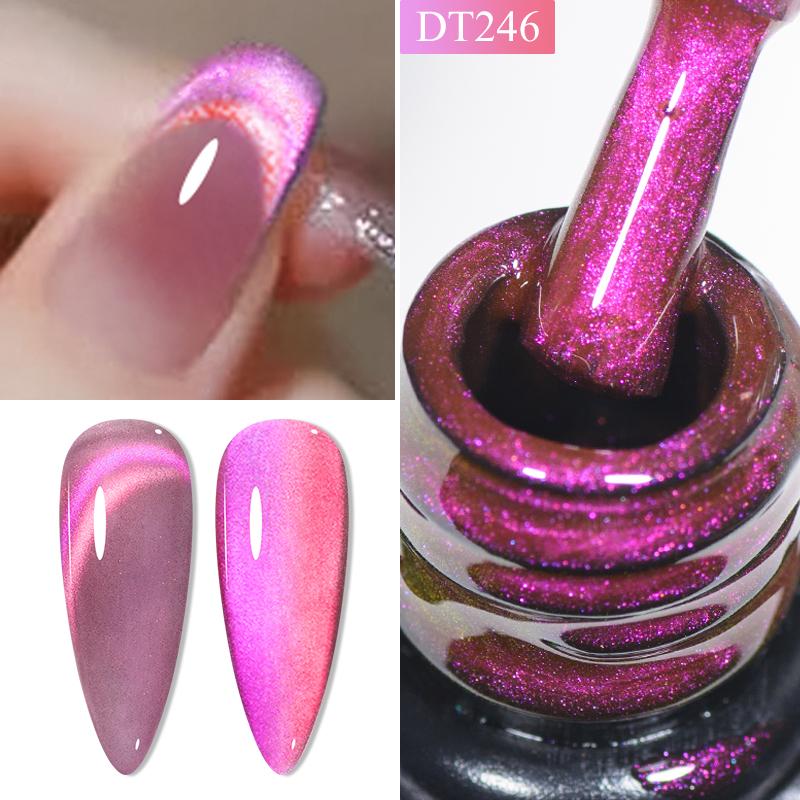 MEET ACROSS 7 мл магнитный гель-лак для ногтей «кошачий глаз» полуперманентный динамический блестящий светоотражающий гель для ногтей замачиваемый УФ-гель лак для дизайна ногтей