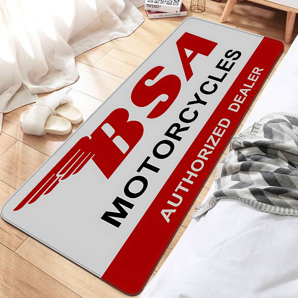 BSA Retrofit Motorcycle Floor Mat Retro Multiple Choice Living Room Kitchen Rug Non-Slip Modern Home Decor