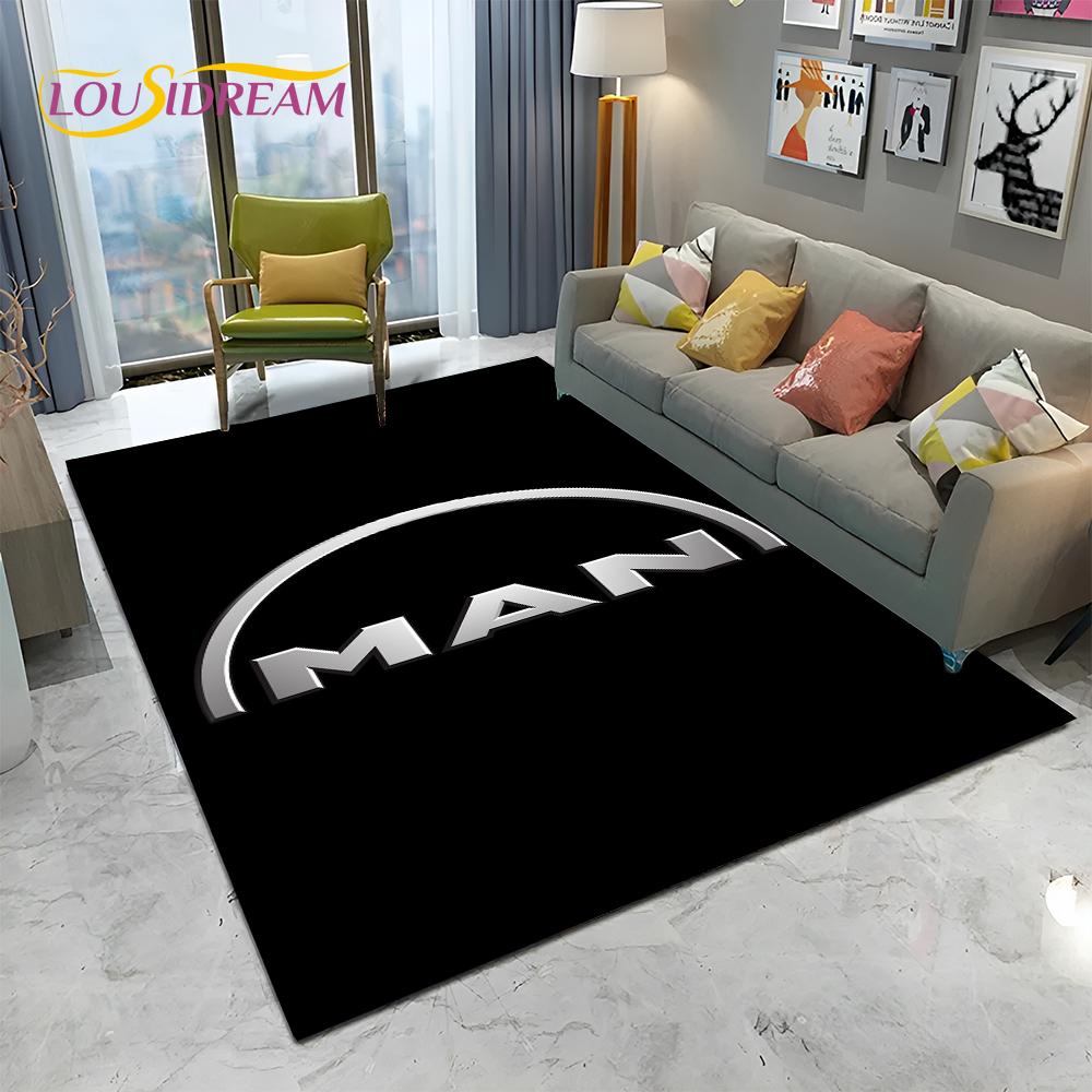 Man Truck Logo Series 3D Печать HD Ковер Ковер для Дома Гостиная Спальня Диван Коврик Декор, детский коврик Нескользящий напольный коврик
