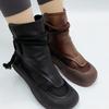 Spring and Summer 2024 New Round Head Flat Bottom Cool Boots Breathable Bag Head Hole Shoes Handmade Shoes Roman Sandals Women