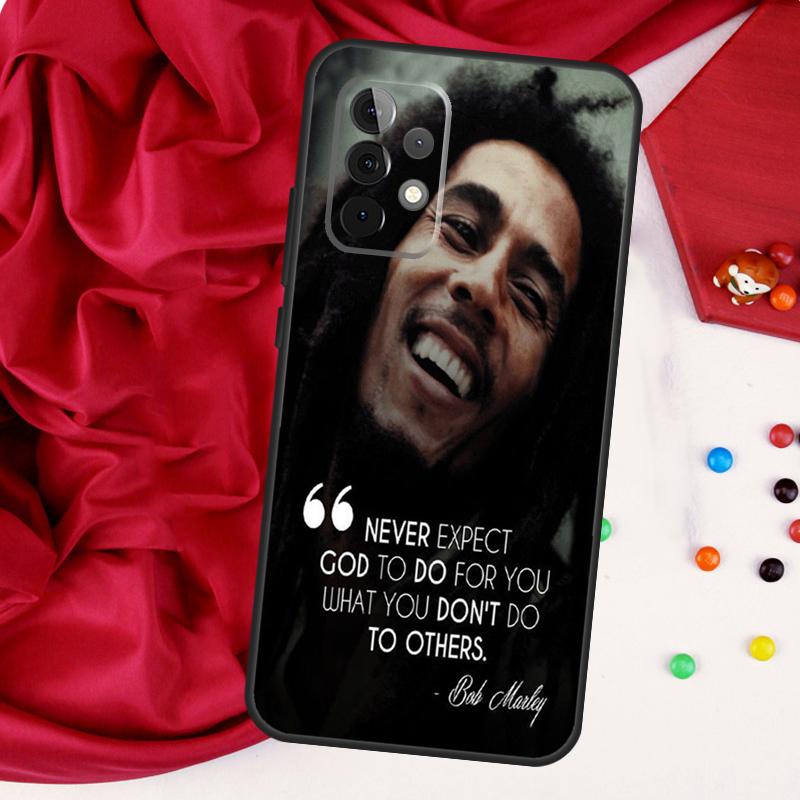 Bob Marley Quotes Rasta Reggae For Samsung Galaxy A15 A55 A53 A33 A35 A22 A32 A52 A54 A34 A14 A56 A36 A26 A16 A05 A06 Case