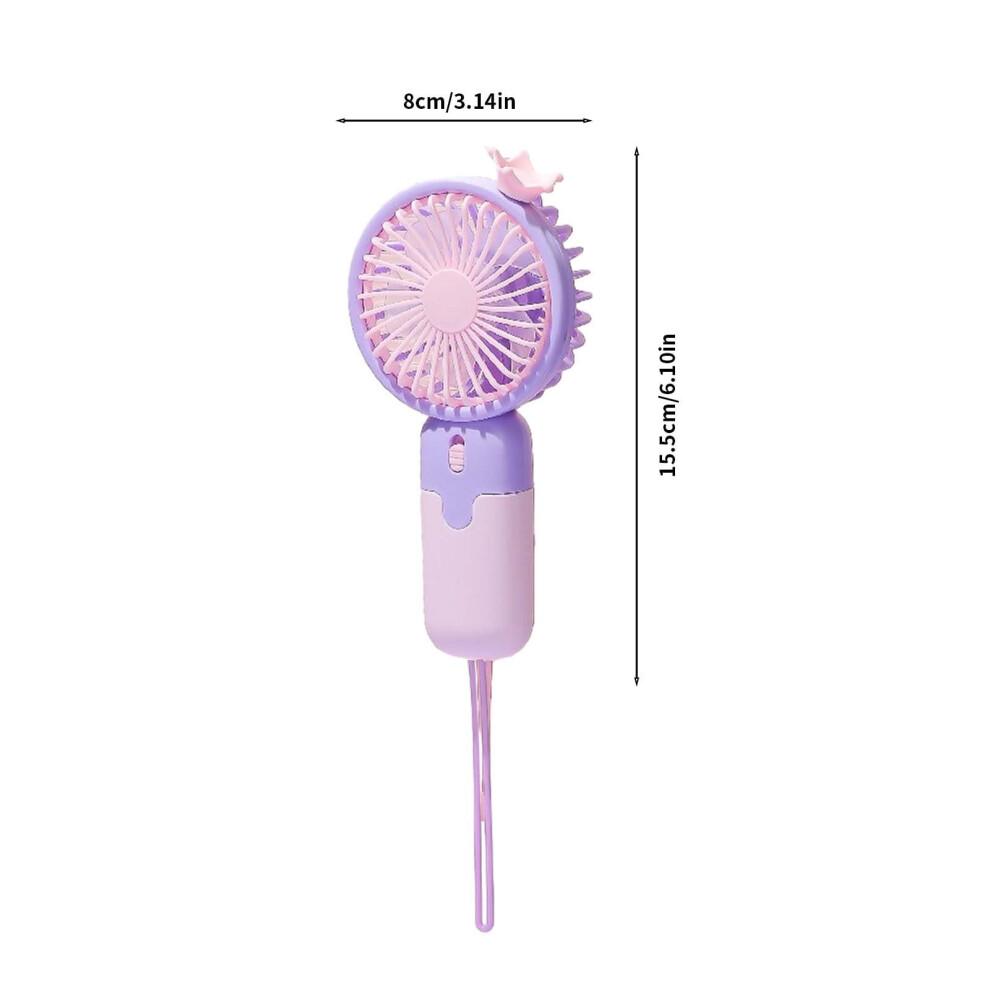 Handheld Fan, Portable Fan, USB Rechargeable Fan, Low Noise Fan, Ideal for Outdoor Activities and Office Use