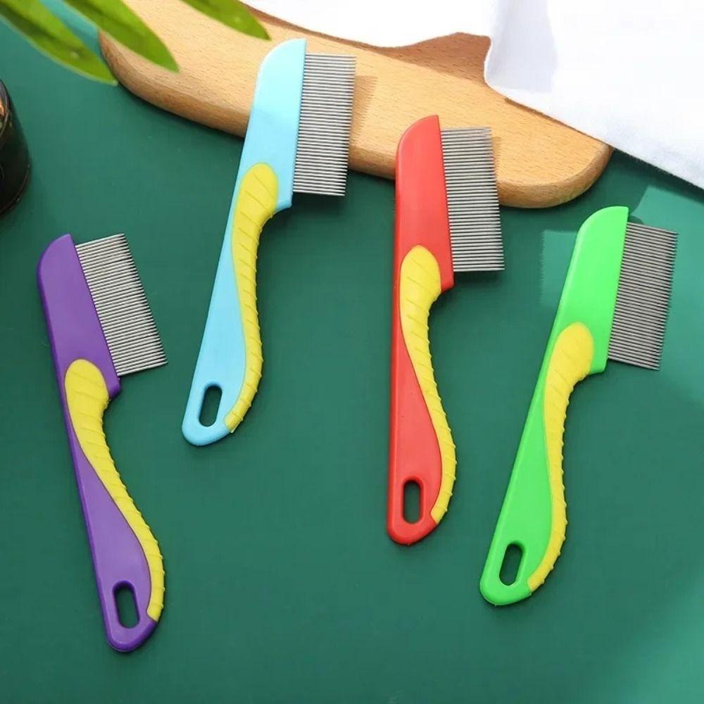 Stainless Steel Dog Flea Comb Fine Toothed Lice Comb Wool Cleaning Supplies Pet Hair Comb Cat