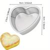 3 Inch Heart Shaped Cake Pan Mold Solid Bottom Aluminum Alloy Chocolate Cake Pan Silver Tin Baking Mold Mould