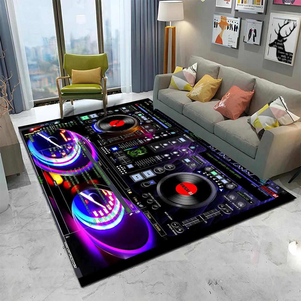 3D DJ Music Screen Keyboard Cartoon Carpet Mat для дома, гостиной, спальни, дивана, коврика для двери, коврика для детской зоны, нескользящий коврик для пола