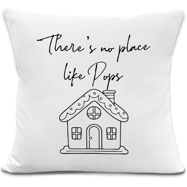 Papaw's Gifts Throw Pillow Covers, Birthday Gifts for Papaw Fathers Day,There's No Place Like Papaw's Decorative Pillowcases Cushion Cases for Living