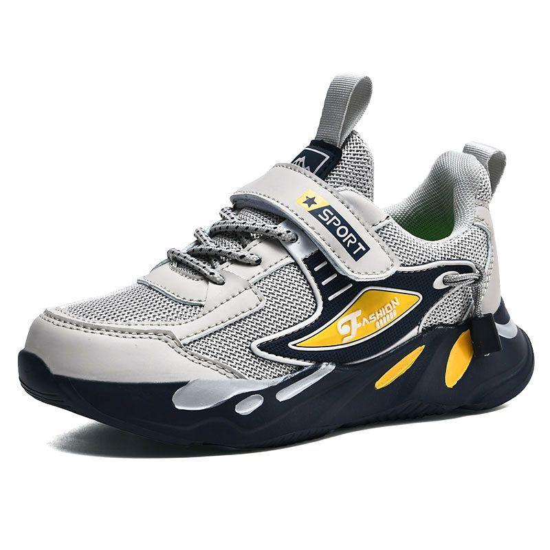 Спортивная обувь для мальчиков 2025 весна и осень новые одноклассники дышащие водонепроницаемые кроссовки для бега для детей среднего и старшего возраста студенческая кожаная обувь