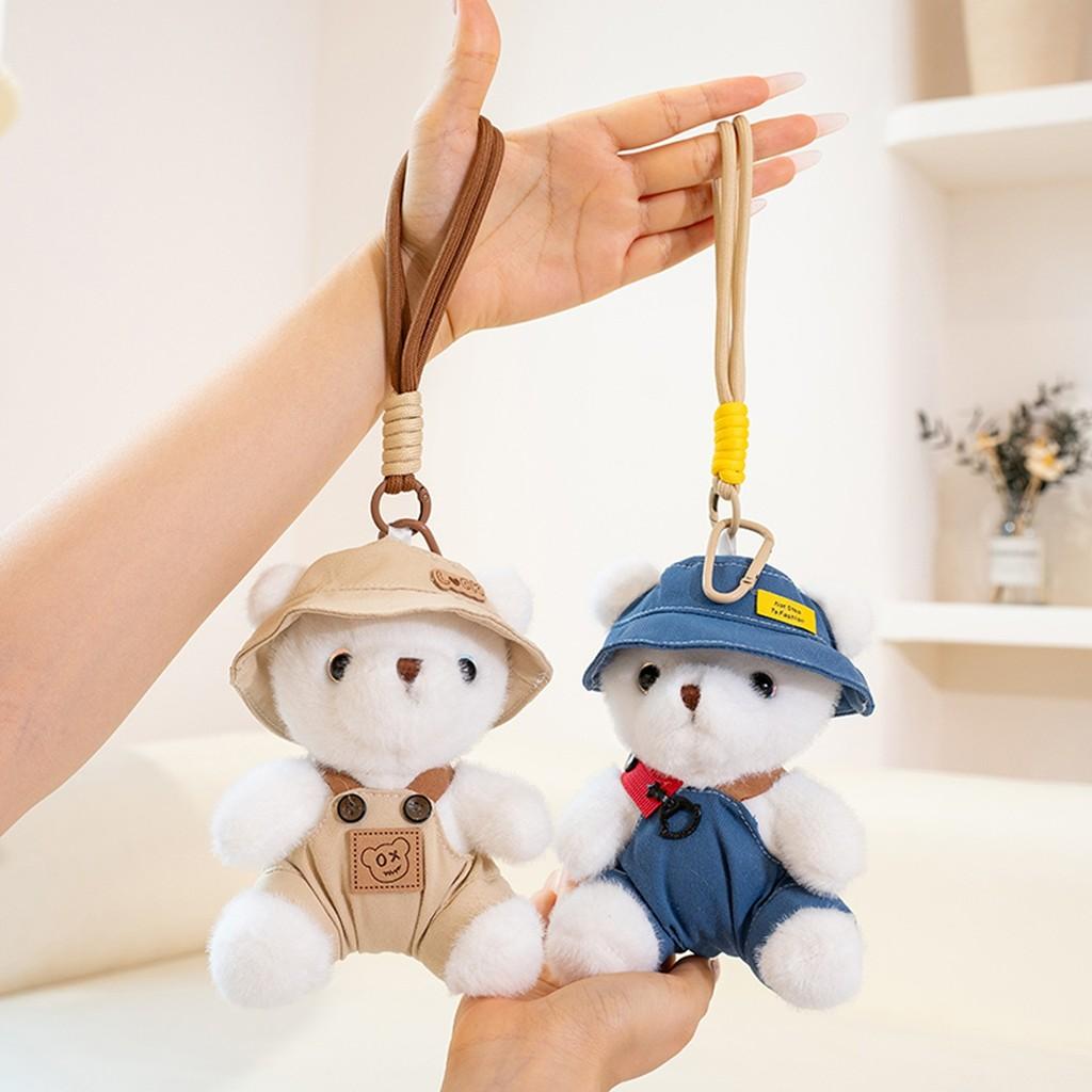 Bear The In Clothes Plush Toy With Hanging Loop Girls Gift School Bag Accessory