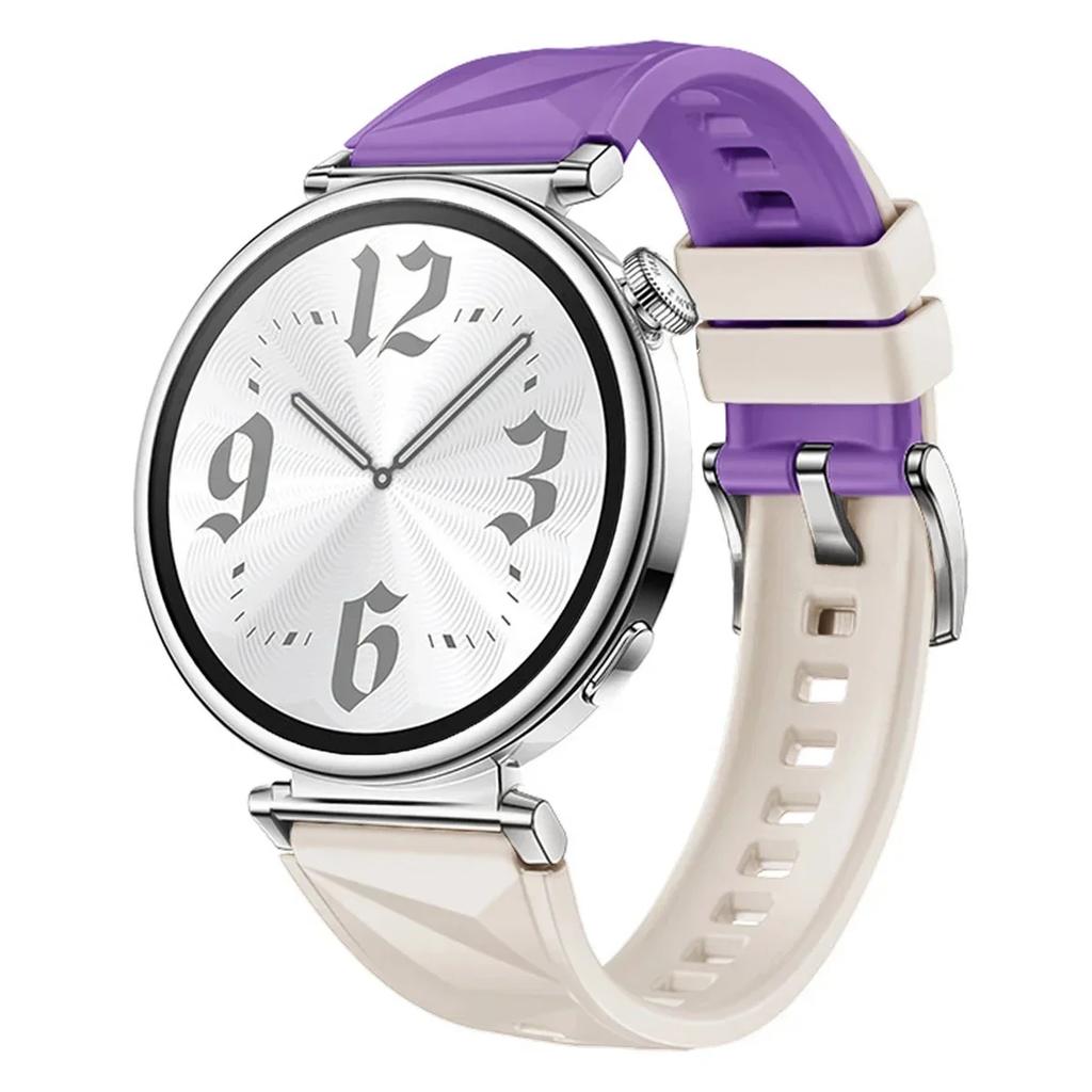 Новый силиконовый ремешок для Huawei Watch GT5/GT4 41 мм, официальный цвет, узор «Ледяной кристалл», браслет для Huawei Watch GT5 Pro 42 мм