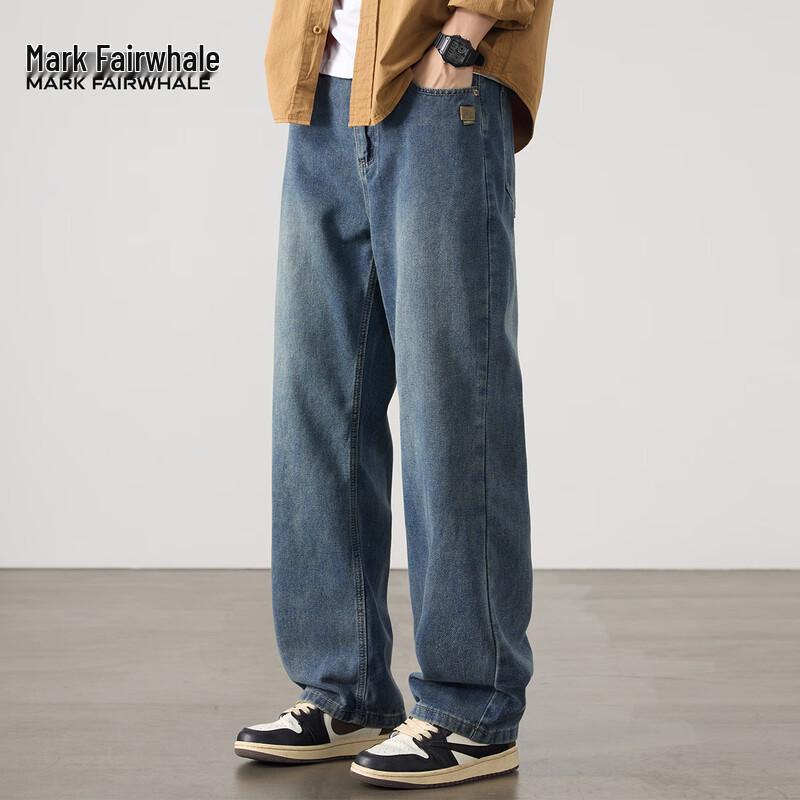 Mark Fairwhale Men's Vintage Washed Straight Jeans