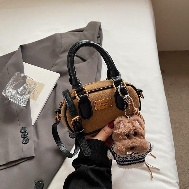 Retro Hand-held Small Bag, Winter Commuting Boston Bag, Stylish Single-shoulder Crossbody Bag