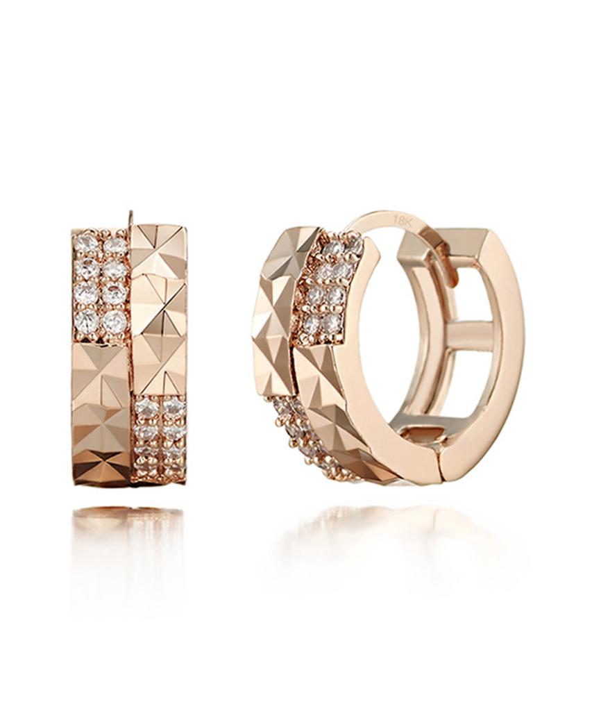 Geigerjewelry Серьги-кольца с одним замком из 18-каратного золотого покрытия Gi8Kpee014