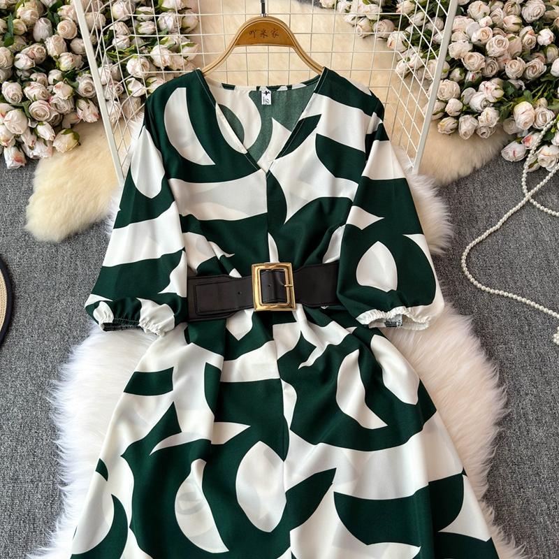 Французский стиль, длинное летнее новое женское платье, высококачественная фактура, изысканное платье с V-образным вырезом