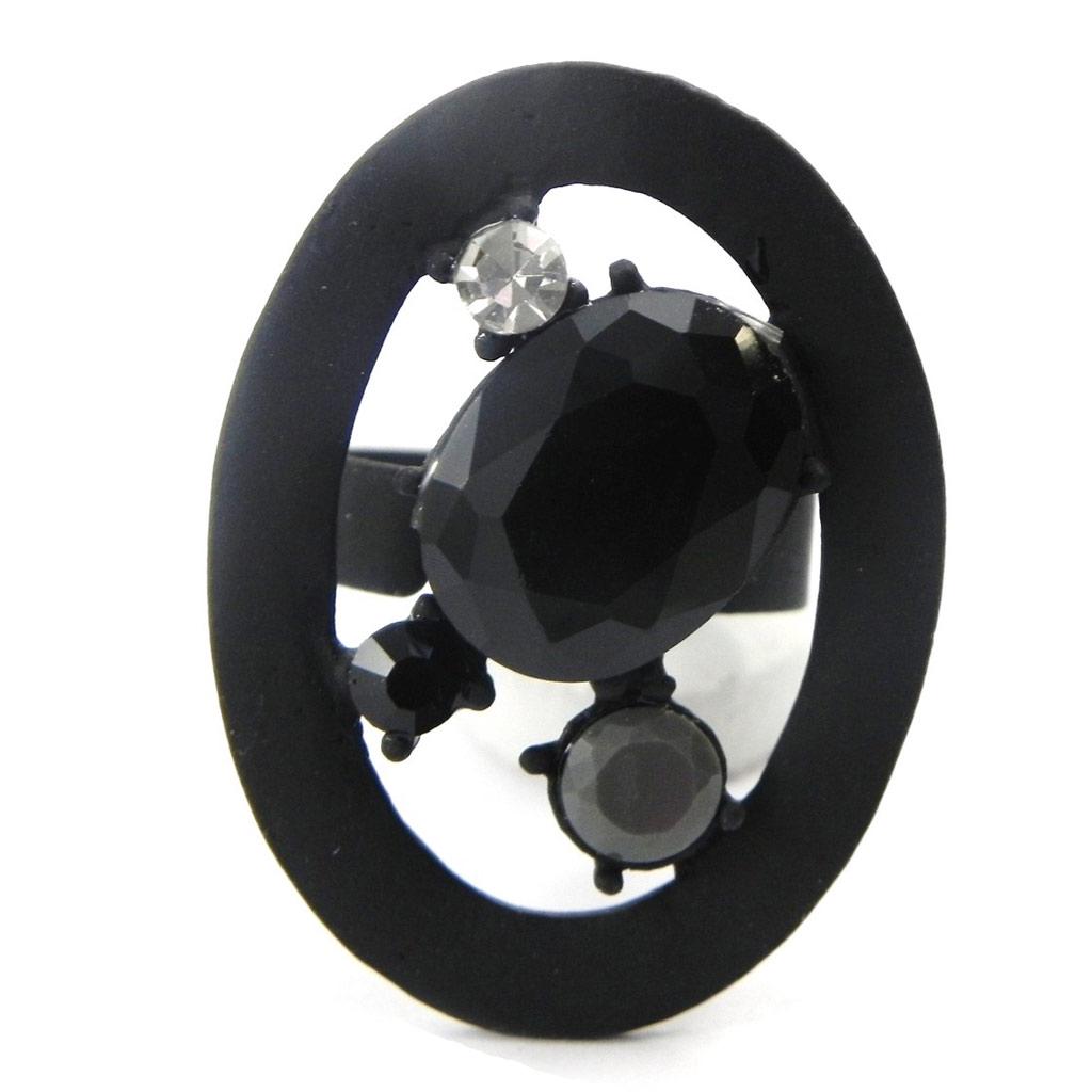 NOA [I2107] — Черное дизайнерское кольцо «Mélusine»