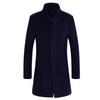 Men's Jacket Warm Winter Trench Long Outwear Button Smart Overcoat Coats 