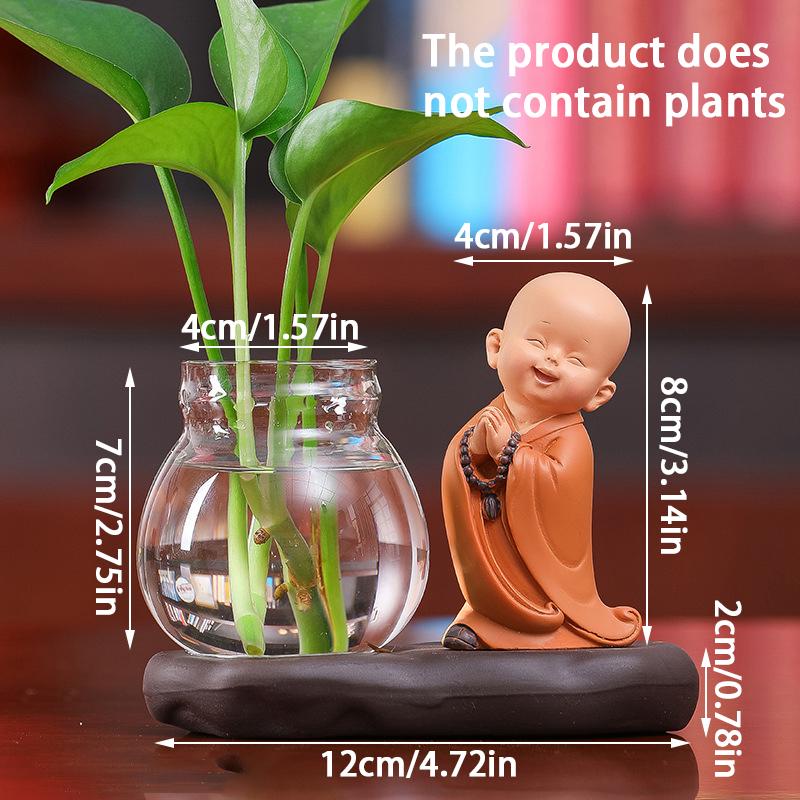 1 шт. офисная гидропоника ваза растение цветочный горшок цветочная композиция маленький монах стеклянная ваза домашняя милая