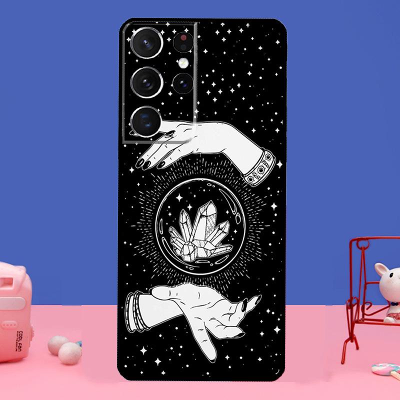 Occult Witchcraft Moon Gothic Witch Phone Case For Samsung Galaxy S22 Ultra S8 S9 S10 Plus Note 20 Ultra S20 FE S21 Ultra