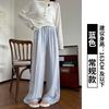 Tencel Linen Wide-leg Pants Women's Summer Thin High-waisted Drape Loose Casual Pants Thin Drape Small Straight-leg Pants