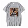 Бесплатная футболка Diddy Freediddy P Рэпер Винтажная стирка Унисекс Дизайнерская одежда Мода Графический Универсальный Стильный Эластичные Топы