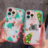 Рождественский Мультяшный Новогодний Чехол Для Телефона Для iPhone 15 14 13 12 11 Pro Max Mini X Xs XR Прозрачный Чехол
