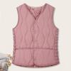 Women's Warm Padded Vest Lightweight Sleeveless Slim Fit Waistcoat Windproof Single-breasted Solid Color Vest for Fall Winter Daily Wear