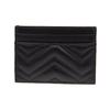 Gucci Женский держатель для карт GG Marmont с золотым логотипом, стеганая кожа, черный, артикул 443127-DTD1T-1000