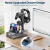 KDD Controller Stand with Drawer, Headphone Stand with Cable Holder, Game Controller Storage, Non-Slip Headphone Hanger, Stable and Durable Stand, Hea