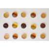 Frosted Rhinestones with Adhesive - GRAINE CRÉATIVE - Amber - 10 Mm - 15 Pieces - Mixed