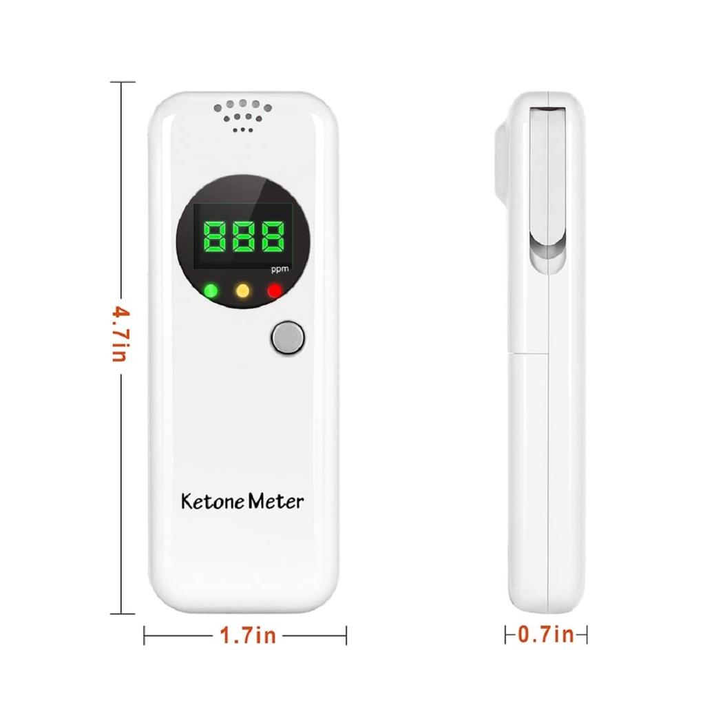 Ketone Meter Ketosis Breath Digital Ketone Portable Ketone Breath Ketone Tester with 10 Mouthpieces Meter, Tester, Meter, Meter,