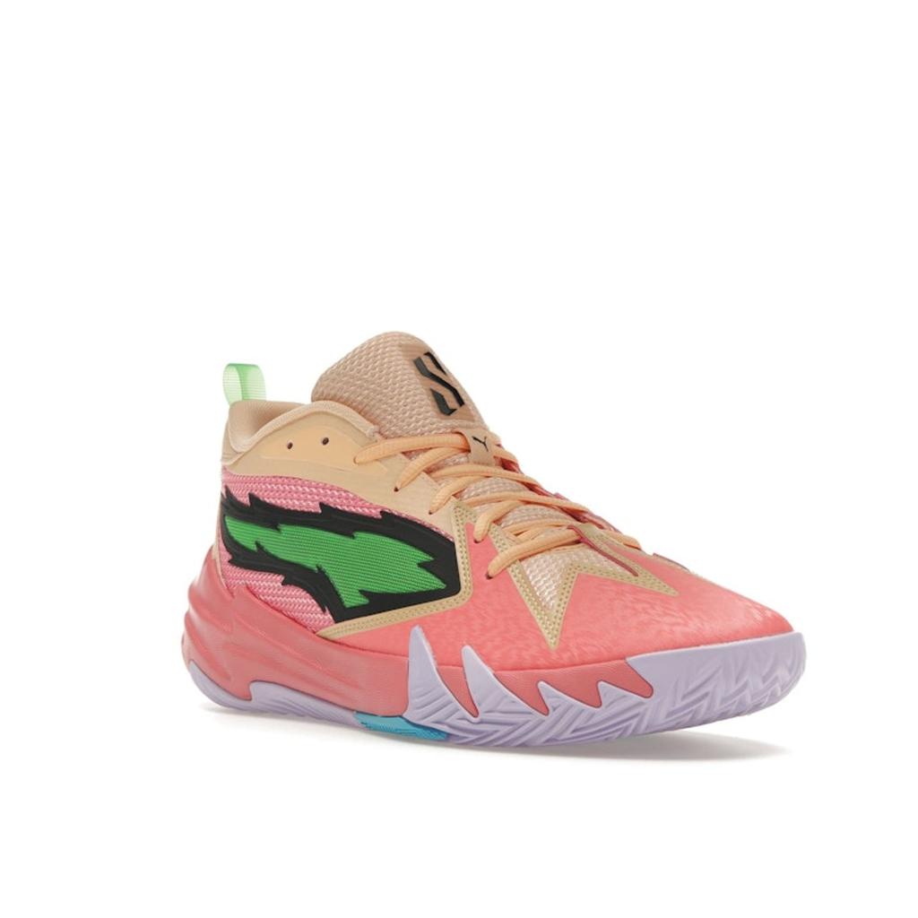 Puma Scoot Zeros Georgia Персиковые Мужские Кроссовки Розовые Маракуйя Зеленый 379908-07