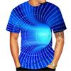 Funny Illusion Graphic T Shirt for Men 3D Printed Art Optical T-shirt Ropa Y2k Tops Harajuku Fashion Street Tees Womens Clothing