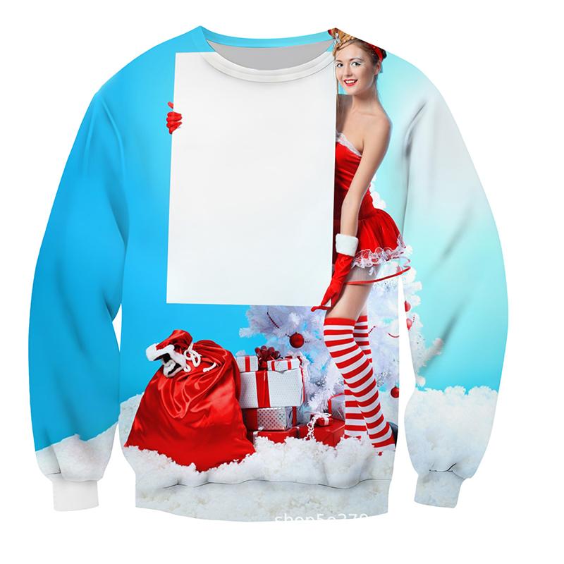 2023 Рождество Хэллоуин узор повседневный свитер с длинными рукавами модный спортивный свитер с круглым вырезом