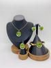 Women's 316L/304 Stainless Steel 18k PVD Gold Plated Jewelry Set with Natural Stone Trendy Geometric Design for Wedding & Party