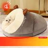 Winter Warm Small Dog Kennel Bed Breathable Dog House Cute Slippers Shaped Dog Bed Cat Sleep Bag Foldable Washable Pet House
